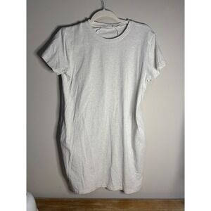 tasc Performance Women's Heather Grey T-Shirt Dress Sz S Pockets Bamboo Blend